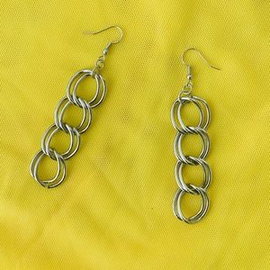Silver Chain Link Earrings